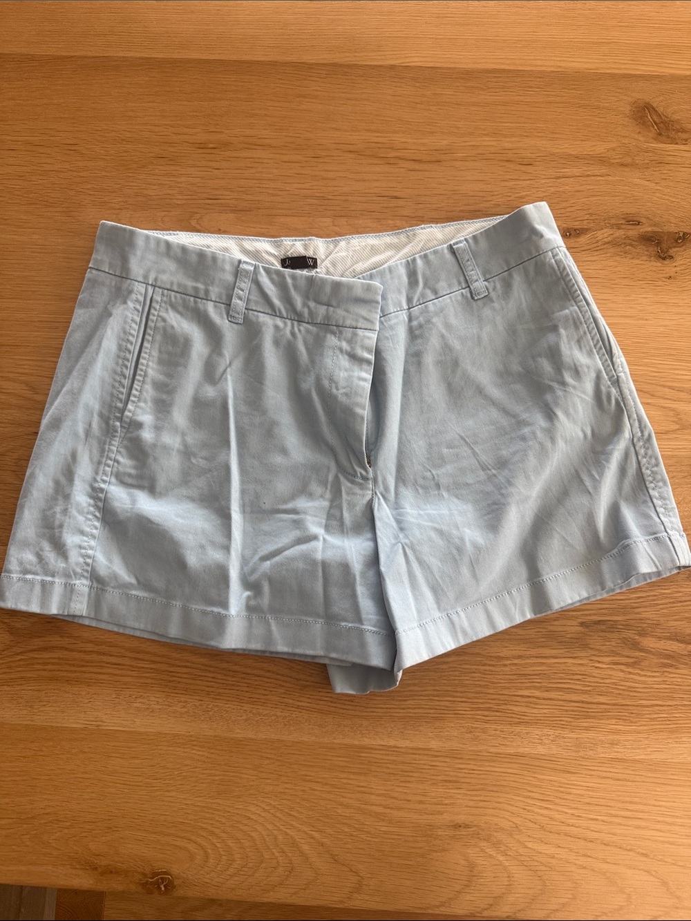 J.Crew Relaxed Light Blue Cotton Chino Shorts 4”